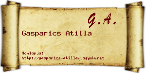 Gasparics Atilla névjegykártya